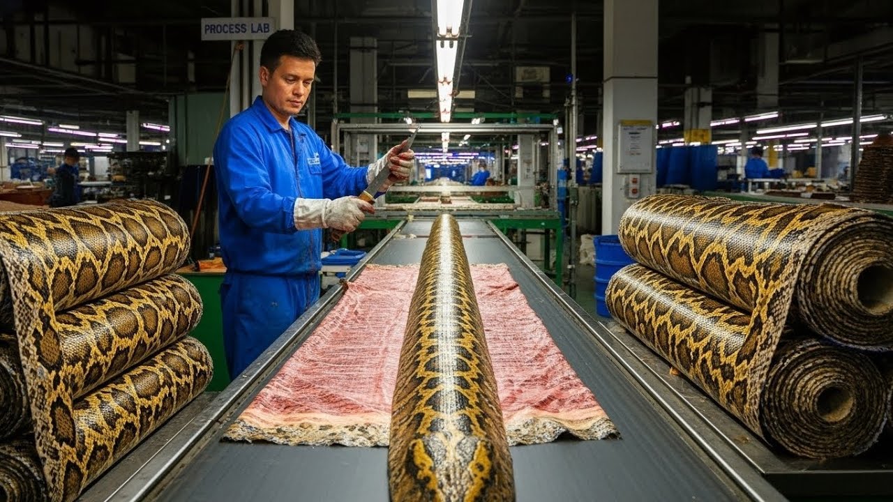 Inside a Snake Leather Factory | From Snake Skin to Luxury Jackets & Bags | Process Lab