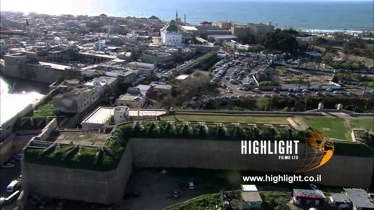 AN 025 Israel aerial footage: Low alt aerial video of the Old City of Acre