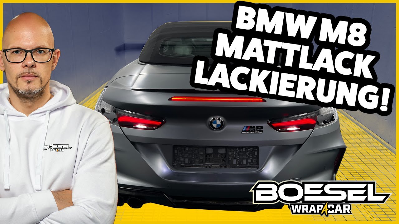 🟨 Wie empfindlich ist matter Autolack wirklich? BMW M8 matt  🤷‍♂️  / BOESEL.nrw