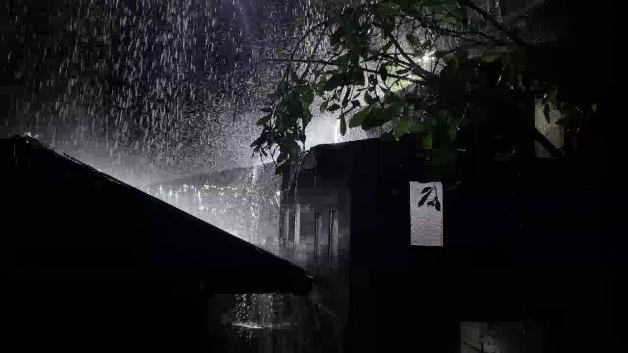 8 Hours Heavy Rain Sounds on Tin Roof for Sleeping