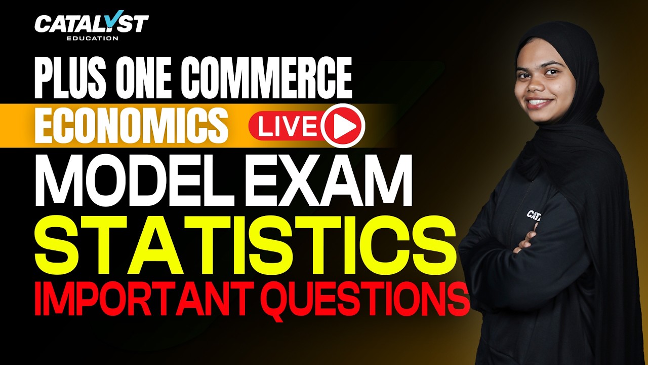 🔴 LIVE | Plus One Commerce Statistics Model Exam 2026 | Important Questions & Smart Revision 💯