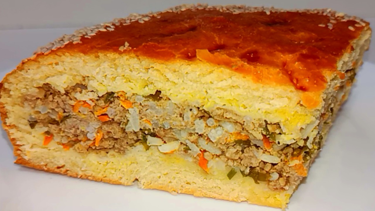 Мой любимый мясной пирог с рисом ❤️