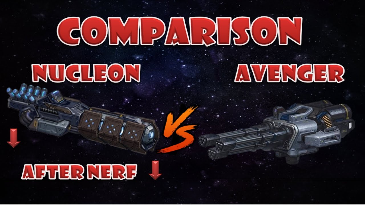 Nucleon after NERF vs Avenger heavy weapons comparison war robots