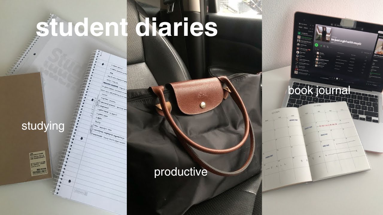 student diaries ♡ studying, book journal, productive