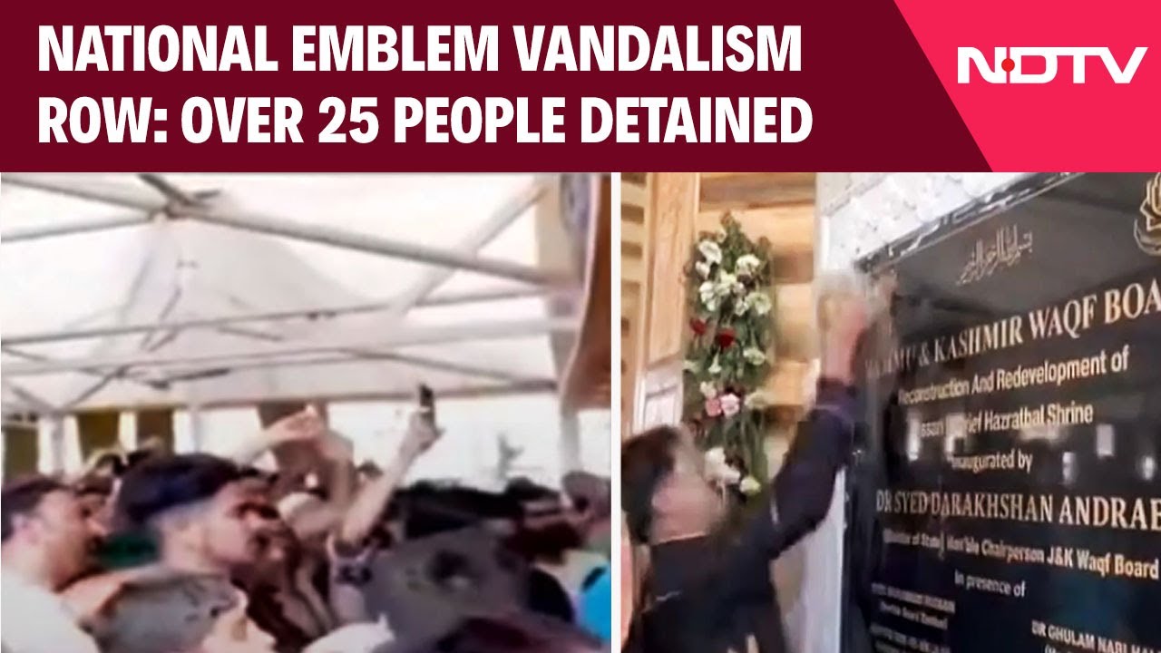 Hazratbal Shrine | National Emblem Vandalism Row: Over 25 People Detained