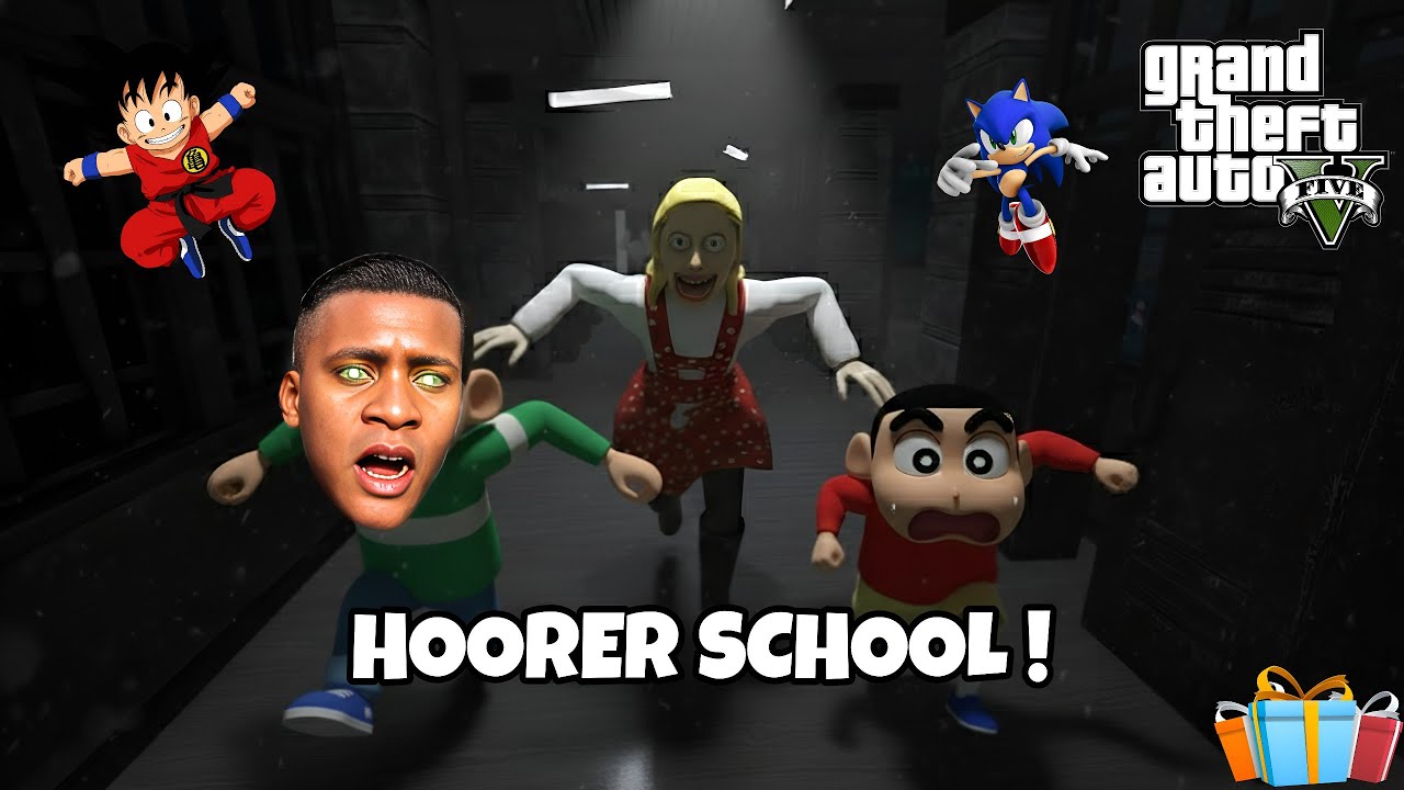 Franklin & Shinchan Trapped in a LOOPED HORROR SCHOOL 😱 | GTA 5