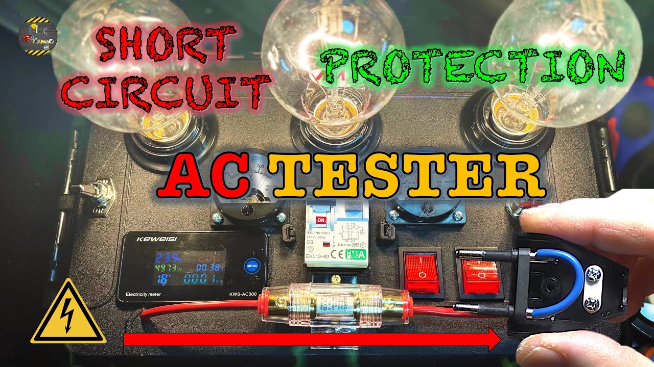 BANCO PROVA TESTER AC METODO DELLA LAMPADINA come testare gli utensili in corrente alternata