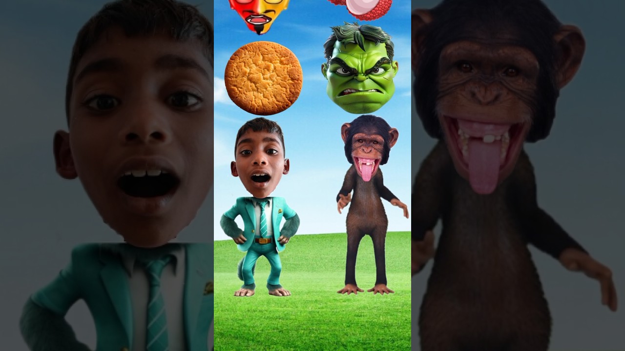 monkey vs my eating challenge & Mahadev #shorts vfx funny video #cartoon #ytshorts