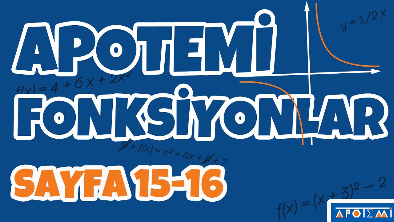 Apotemi Fonksiyonlar Sayfa 15-16 Çözümleri - APOTEMİ YAYINLARI