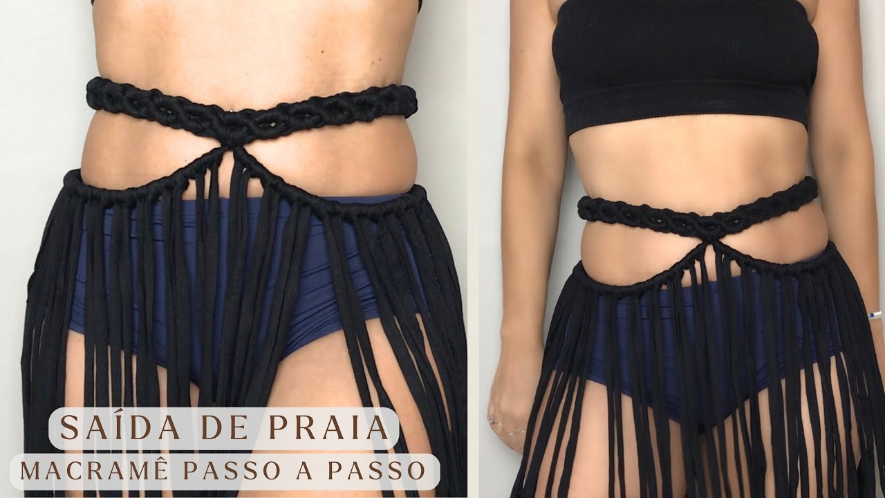 Saia em macramê passo a passo |  Macrame skirt tutorial | Fê Barreiros