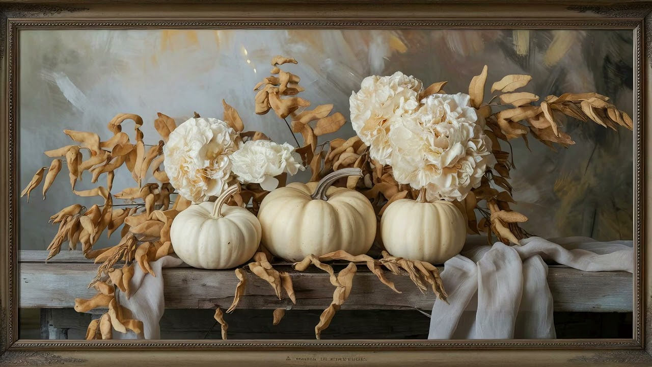 Fall pumpkins | screensaver | pumpkin paintings | autumn art for Frame TV | Smart TV background