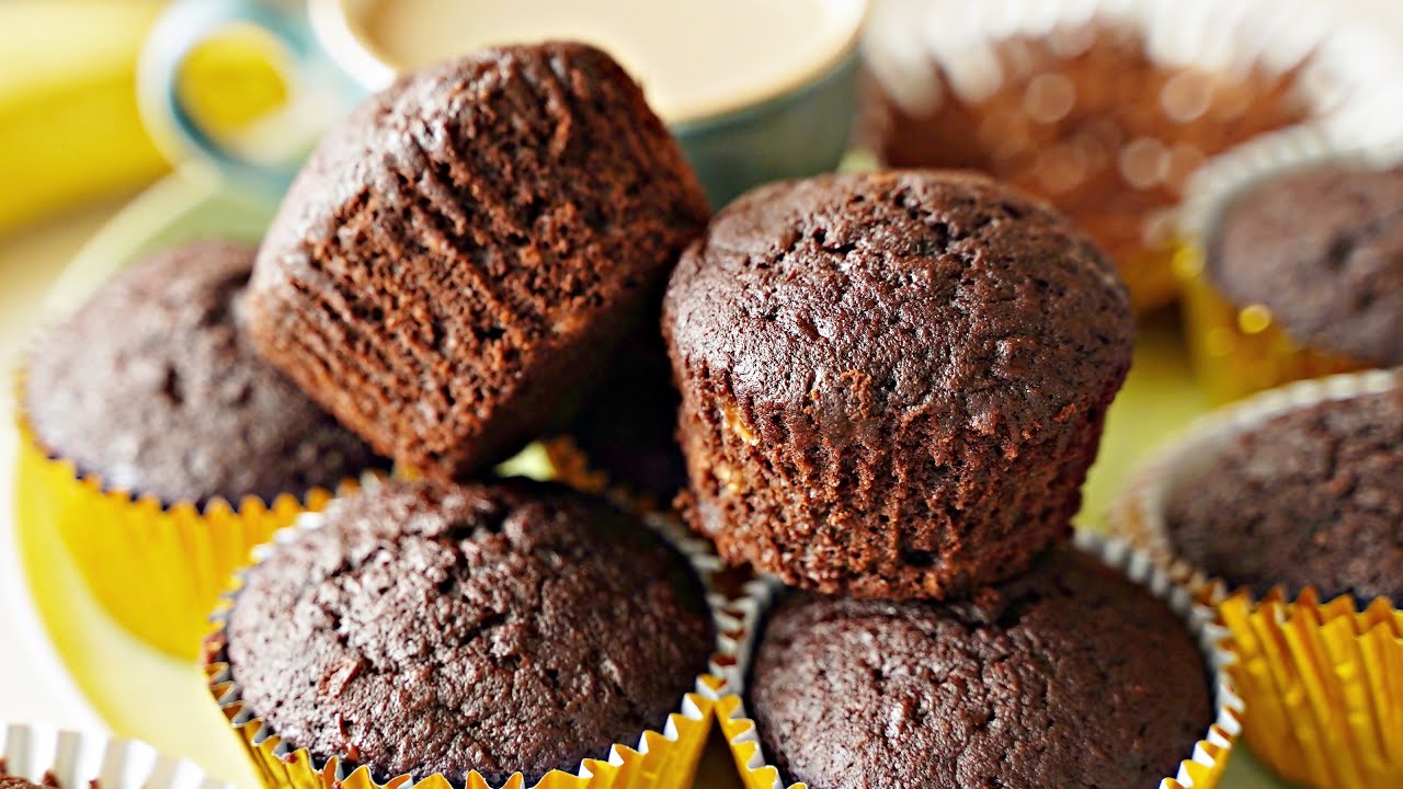 Najlepsze muffiny czekoladowe z bananami – Najprostsze na świecie ekspresowe muffiny bananowe