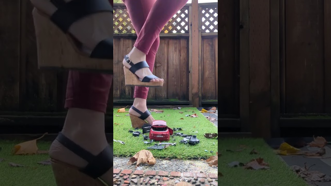 Don't leave your toy cars laying around in April's backyard