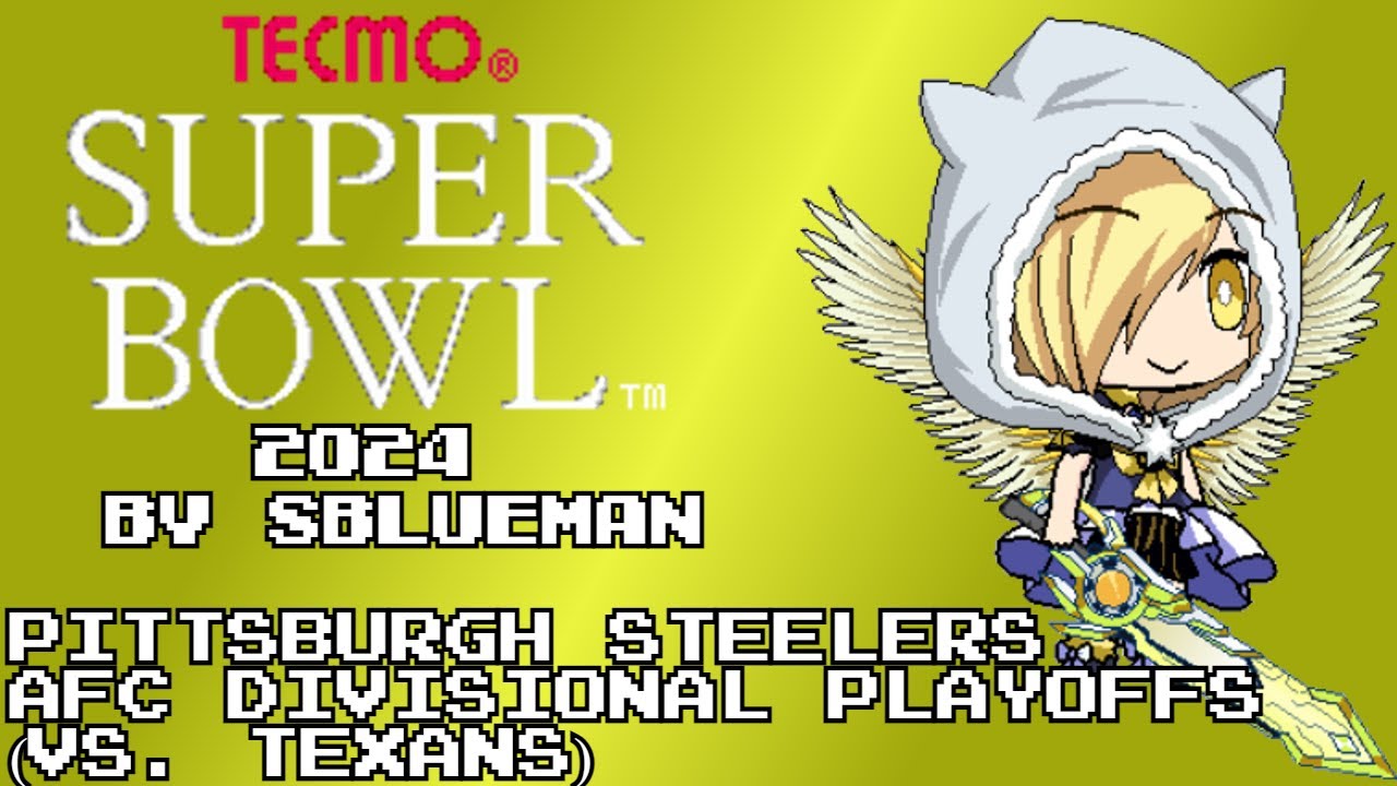 Tecmo Super Bowl 2024 (NES)(SBlueman) - Pittsburgh Steelers - AFC Divisional Playoffs