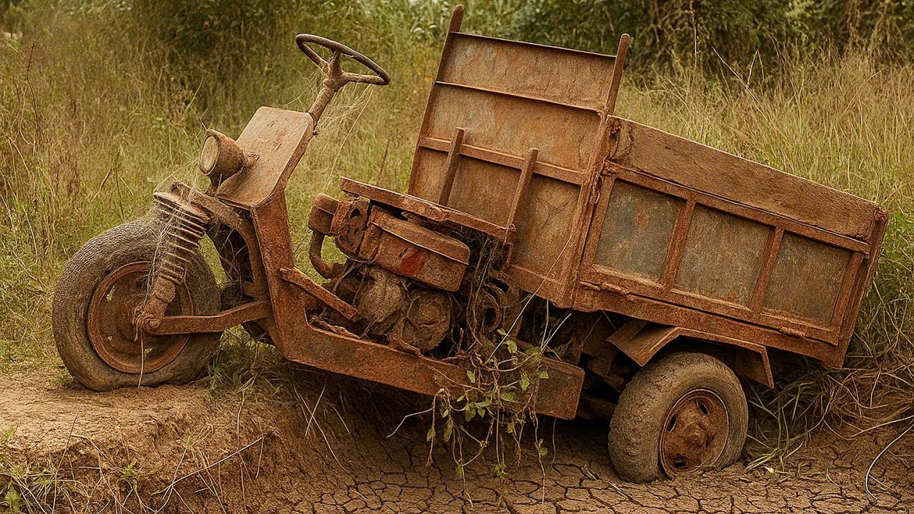 ПОЛНАЯ РЕСТАВРАЦИЯ: От ржавчины к возрождению// Pagpapanumbalik ng inabandunang 3-gulong na trak ...