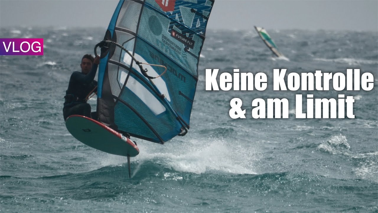 Kaum Kontrolle - zu viel Chop & Wind  | Windsurfen in Tarifa