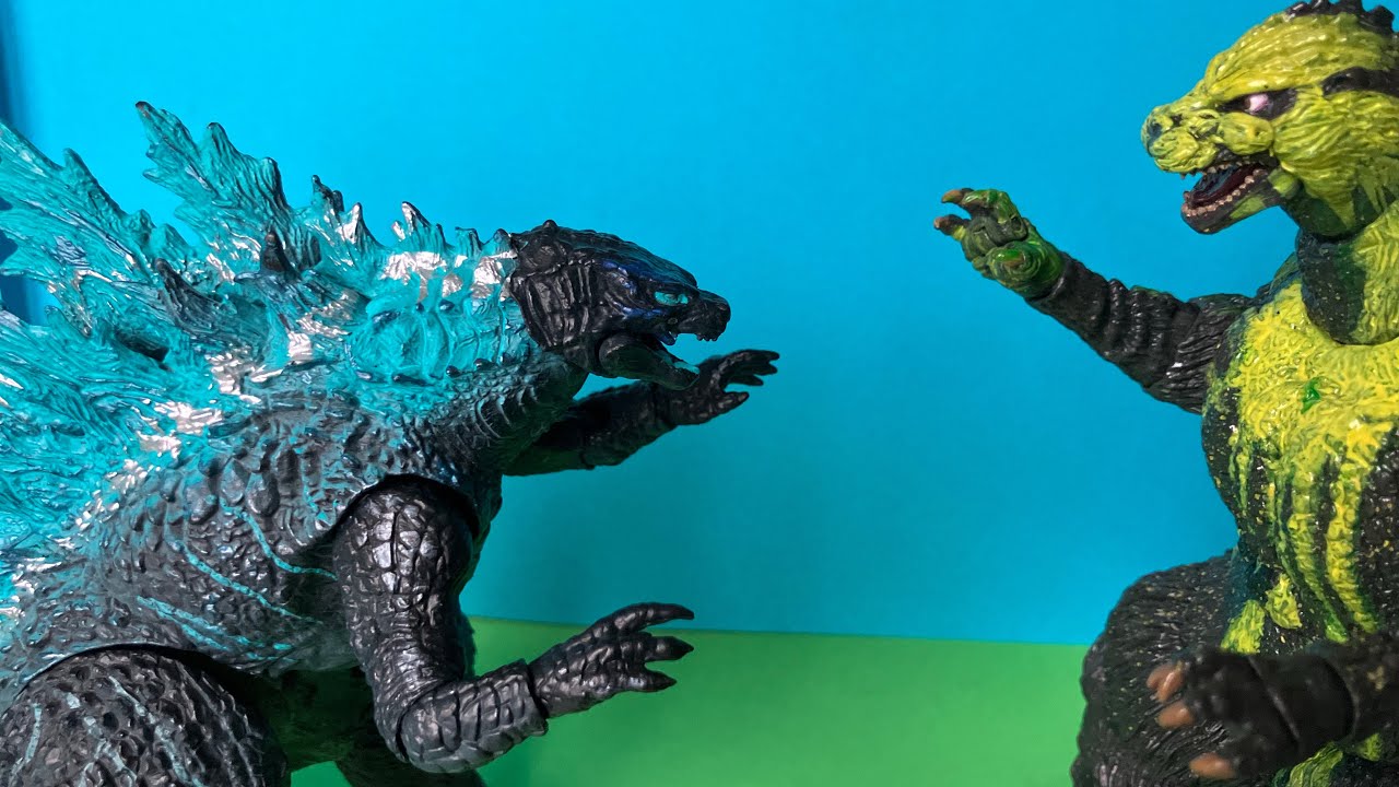 Godzilla 2019 vs heisei godzilla battle stop motion