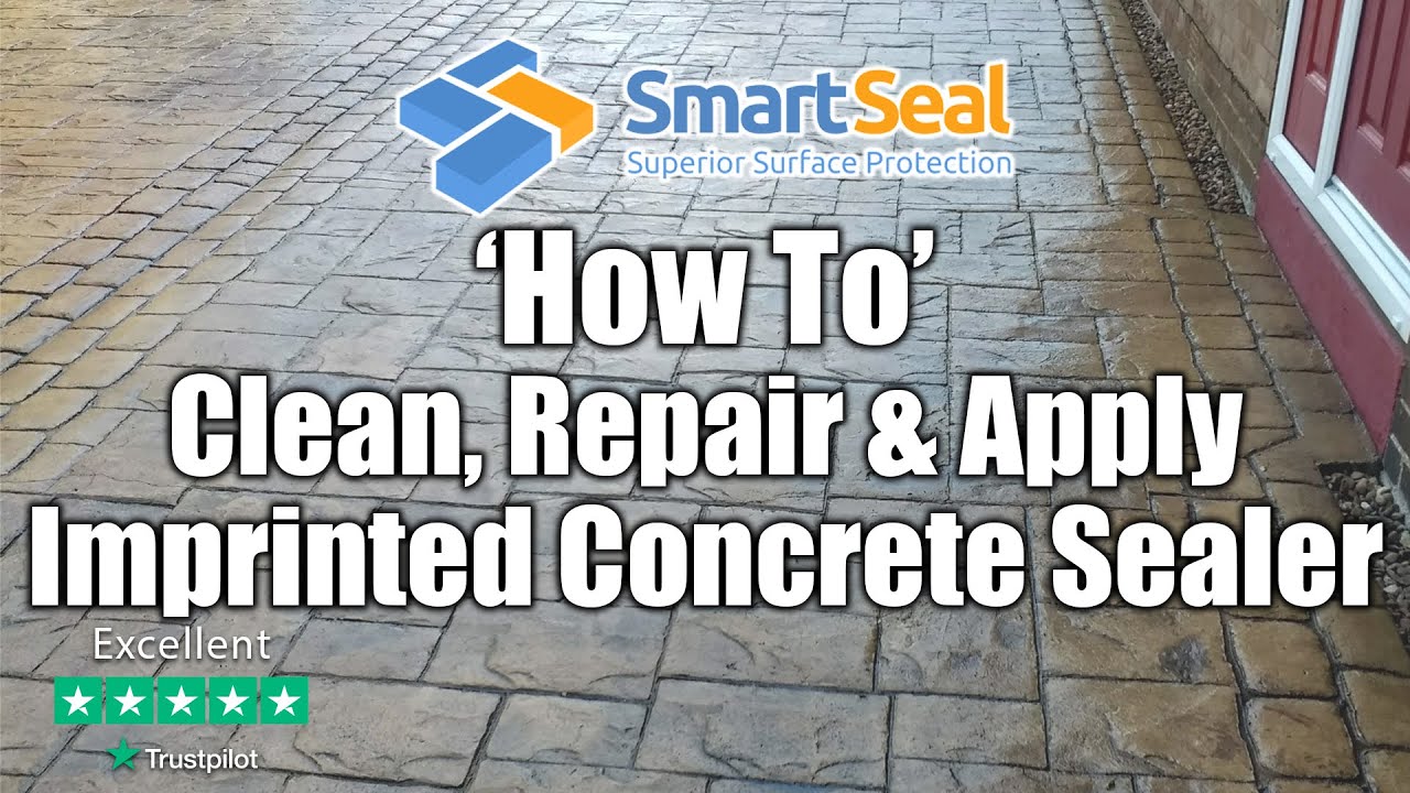 How to clean, repair, re-colour and apply sealer to Patterned Imprinted Concrete