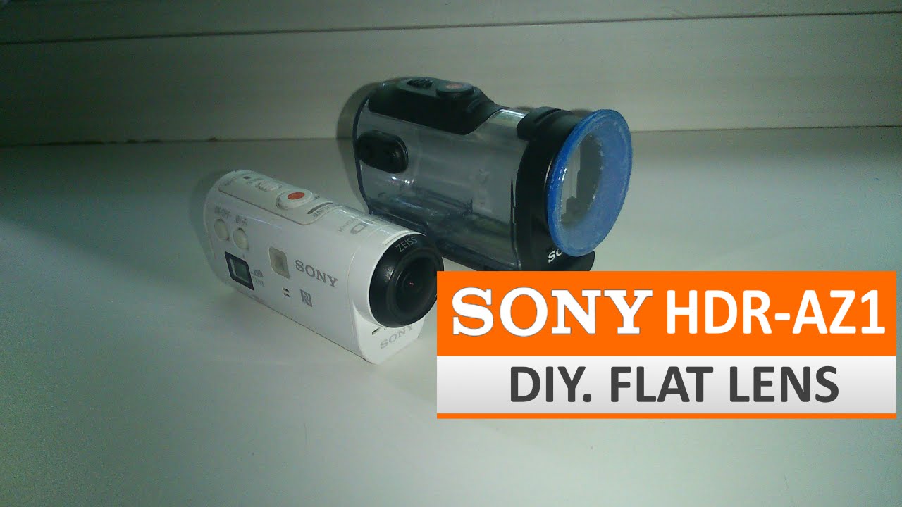 SONY HDR-AZ1. Плоское стекло вместо линзы у аквабокса
