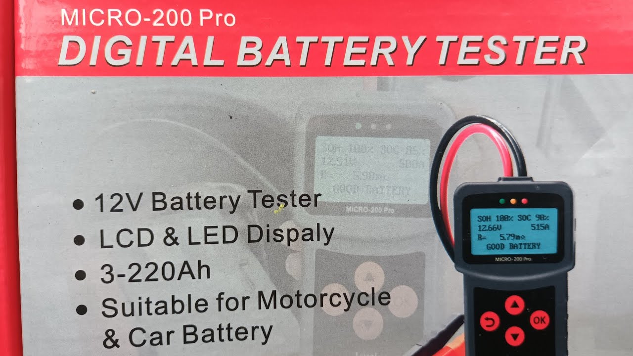 BATTERY TESTER -  MICRO 200 PRO FOR HUNDAI EON, TOYOTA WIGO AND OTHER CARS