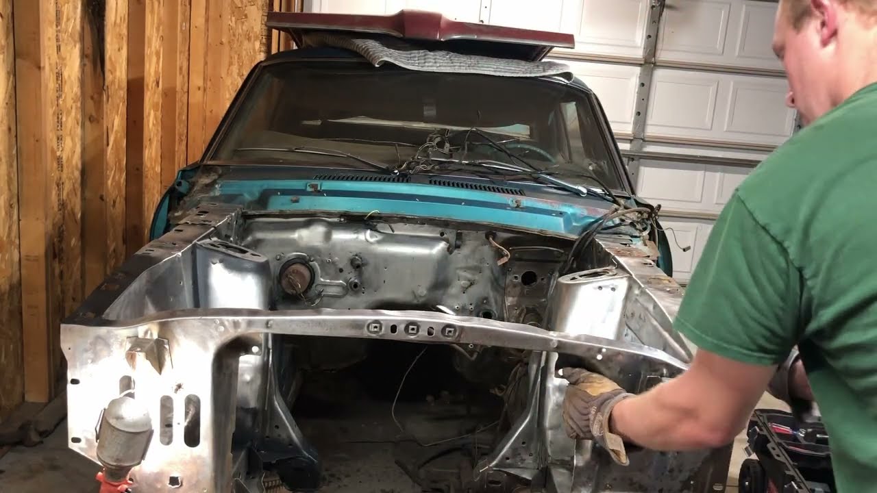 1968 Mercury Cougar Front End Paint Removal and Repair