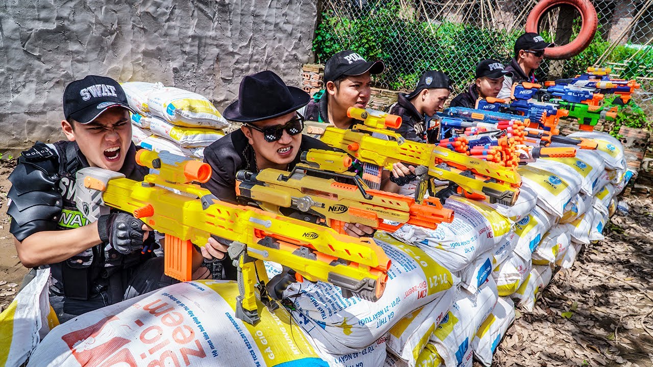 LTT Game Nerf War : Captain Warriors SEAL X Nerf Guns Fight Braum Crazy Notorious Bandit Group