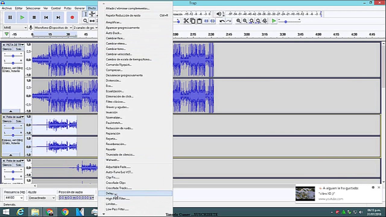 Como hacer Trap en AUDACITY 2019