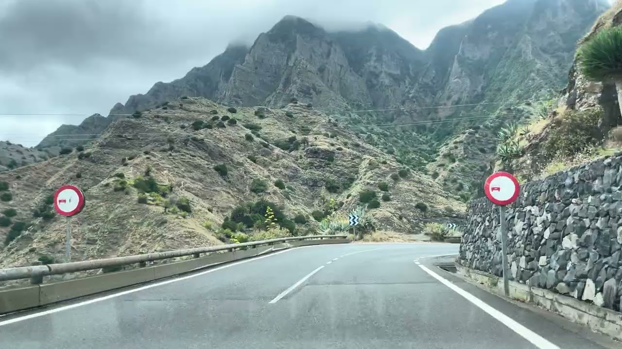 Driving through Garajonay National Park - La Gomera - Tenerife - Canary Islands - Spain - 03/08/2023