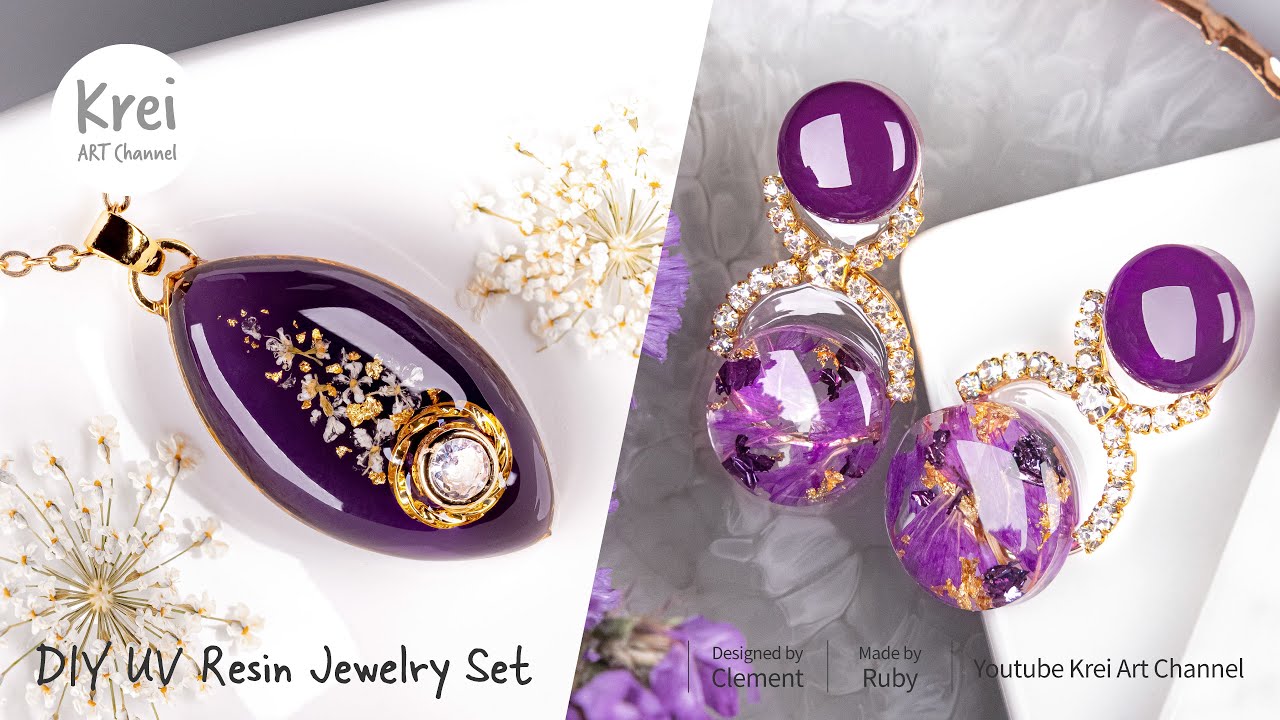 【UVレジン】DIY 紫の花の魔法のコレクション〜♪ UV Resin The Magical Collection of Purple Flowers!!
