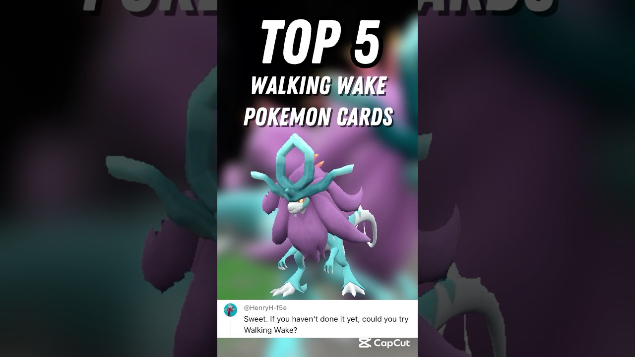 Top 5 most valuable Walking Wake Pokemon cards #pokemon #top5 #pokemontcg #pokemoncards #shorts