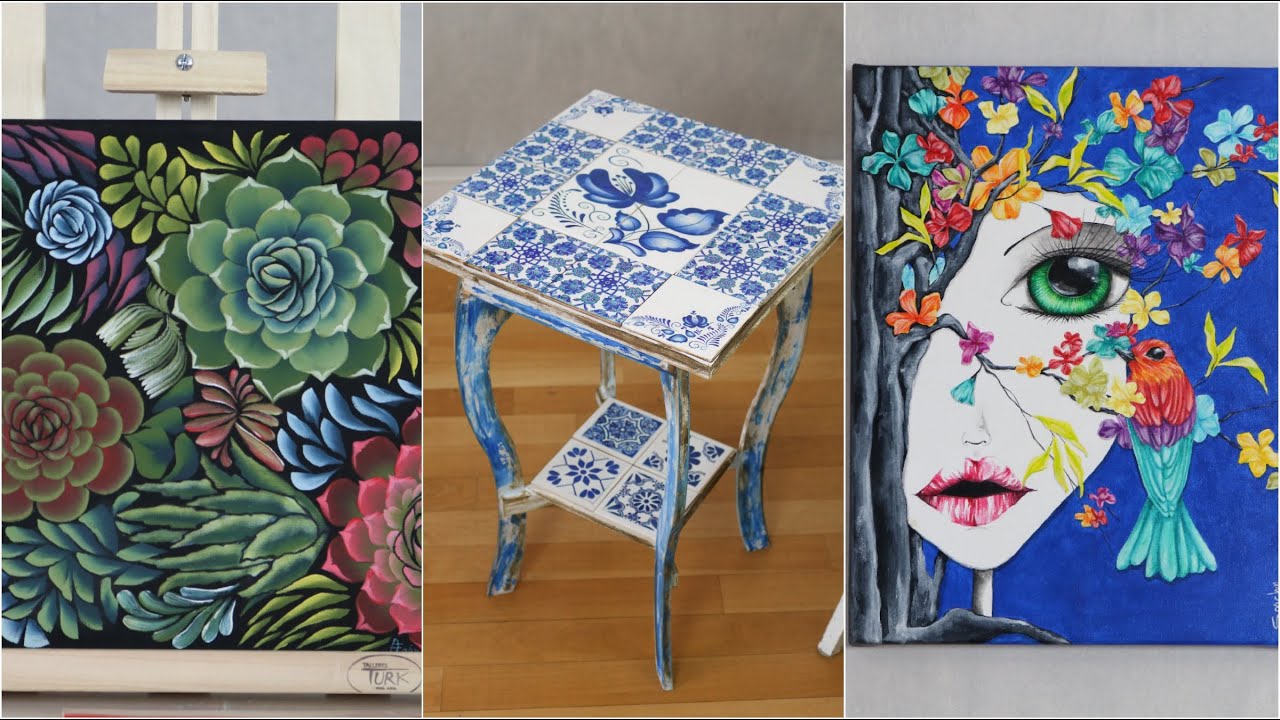 ManosalaObraTv 2019 Programa 36 - Sublimacion sobre Azulejos - Pintar Cuadros - Suculentas