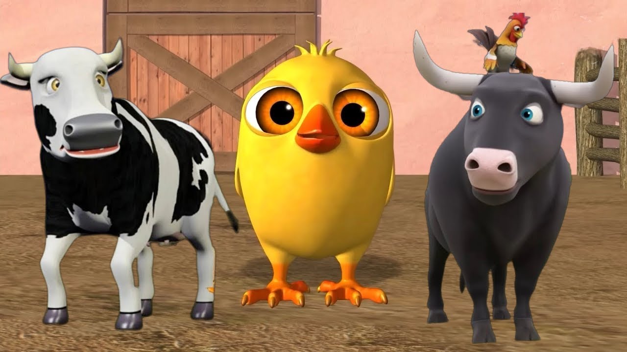 Toro vs Tractor 🚜🐂 | El Pollito Escapa en la Granja | 3D Farm Adventure