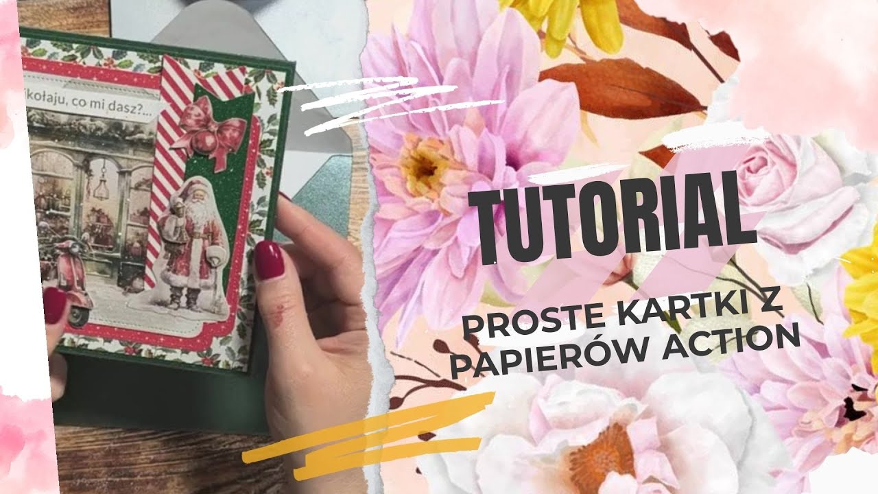 Action w akcji! Szybkie i proste karteczki świąteczne z papierów #craftsensation i #decotime 🎅🎄