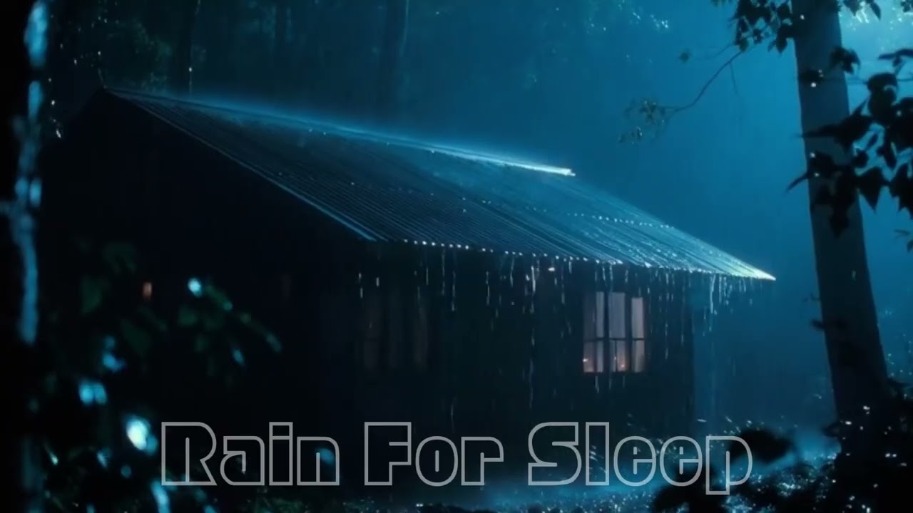 Sleep Instantly with Heavy Rainstorm & Powerful Thunder Sounds Covering the Rainforest Park at Night
