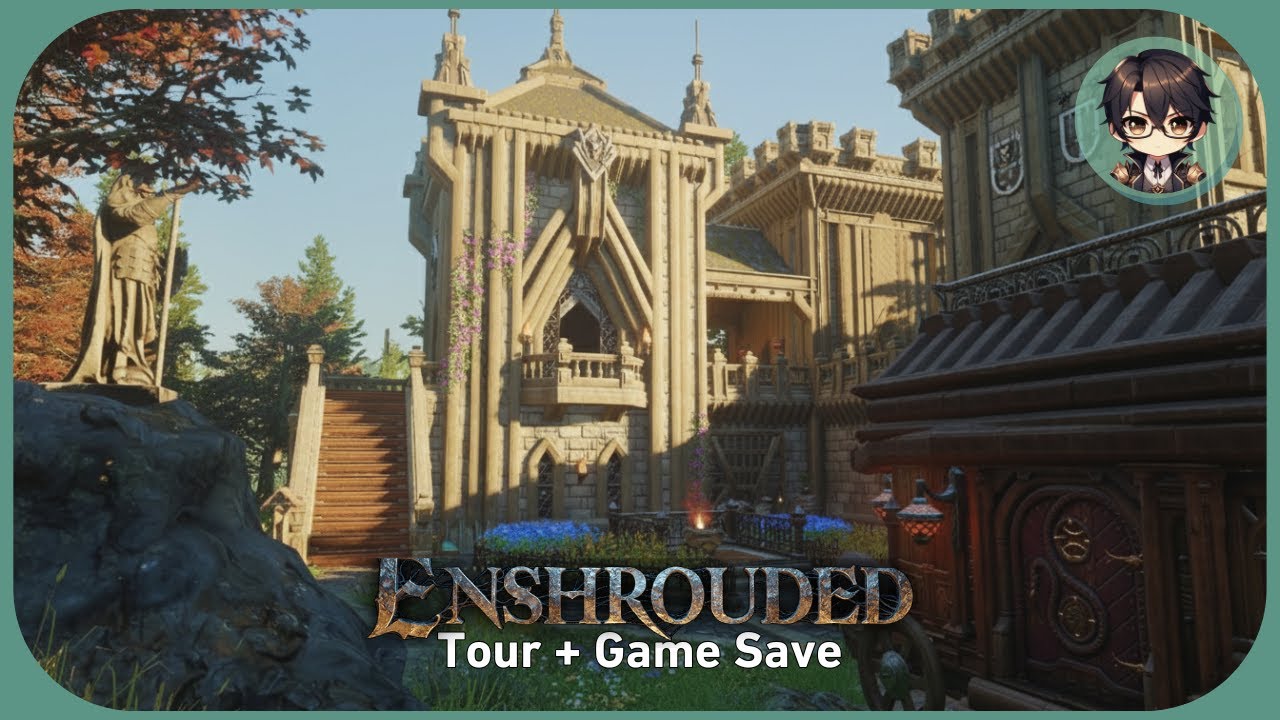 Enshrouded Small detailed castle tour + save game