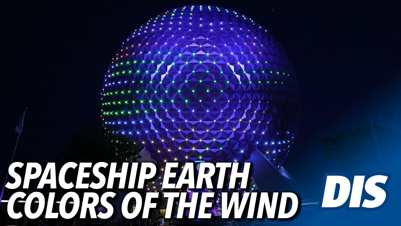 Colors of the Wind Light Show on Spaceship Earth