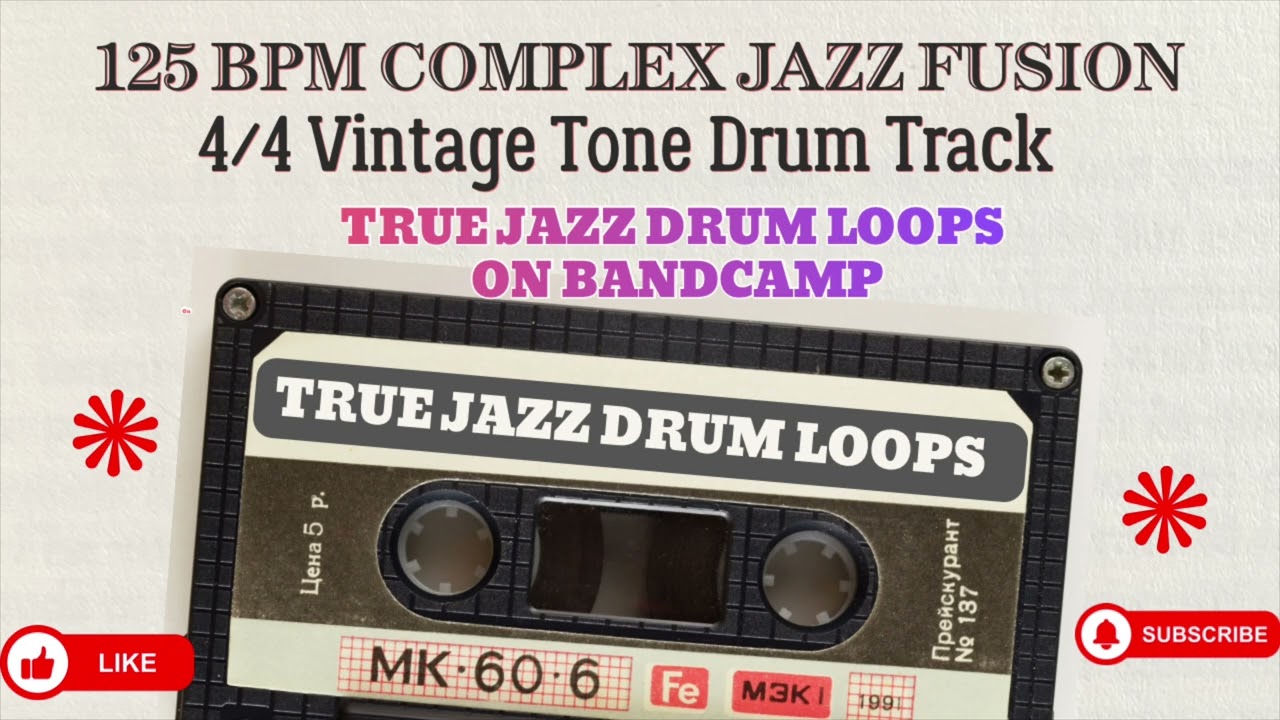 4/4 Complex Jazz Fusion/Full Song Phrases/Vintage Tone Drum Only Track-Download in description 
