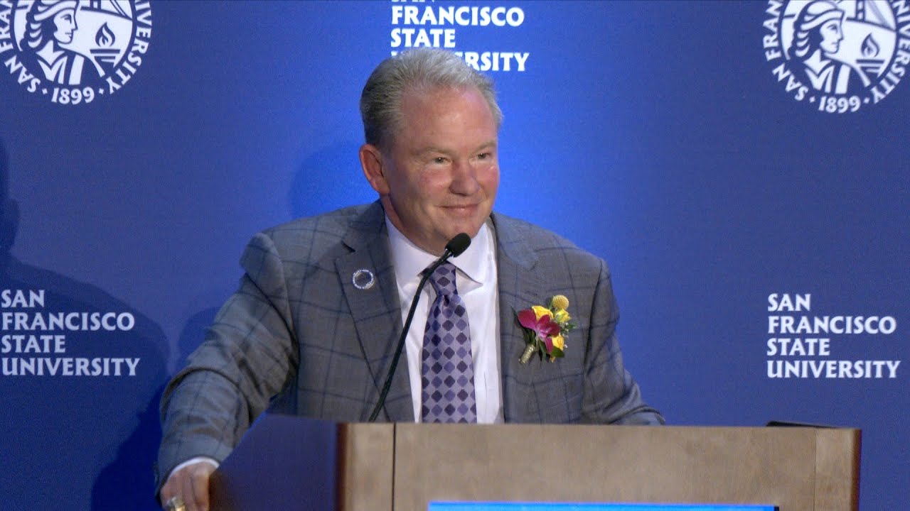 2025 Alumni Hall of Fame inductee Russ Stanley accepts award | San Francisco State University