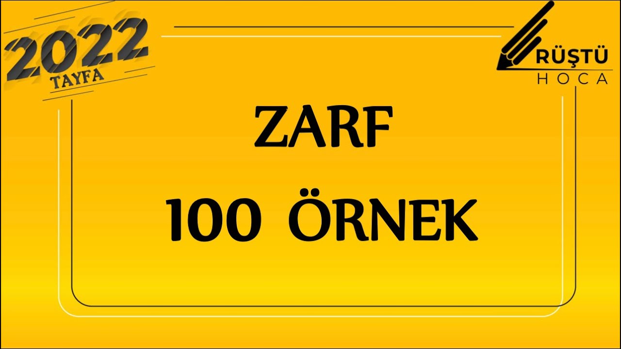 100 Örnek Kampı | Zarf | RÜŞTÜ HOCA