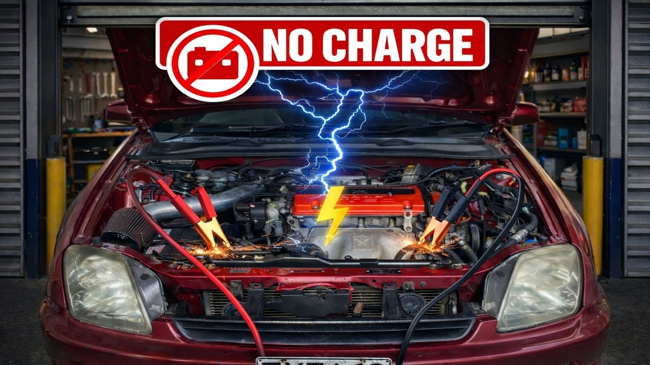 How To Fix No Charge Issue On Honda Prelude. Power Windows, Alternator, Fuse Box, Speedo.