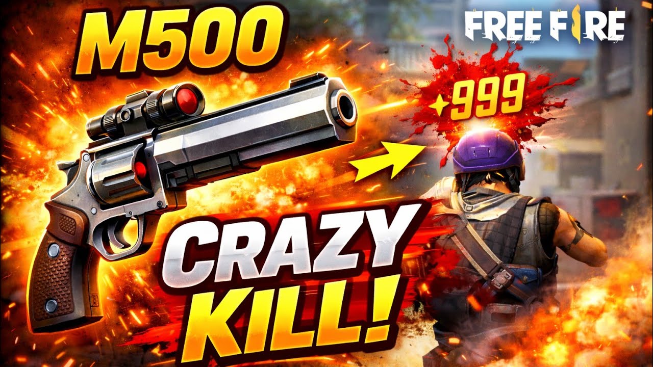 M500 GUN CRAZY GAMEPLAY #freefire #ffgameplay #fyp #trending #garenafreefire #fflive #ffvideo #live