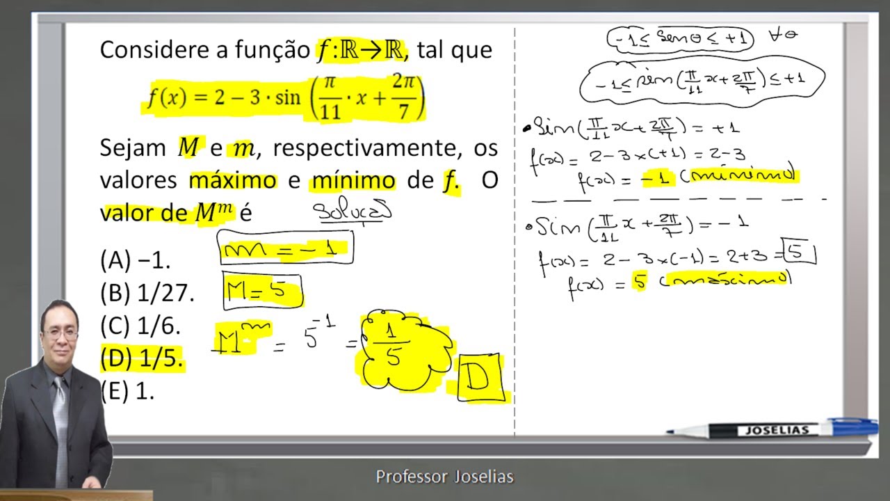 DÚVIDA RESPONDIDA   FUNÇÃO   MÁXIMO E MÍNIMO MATEMÁTICA