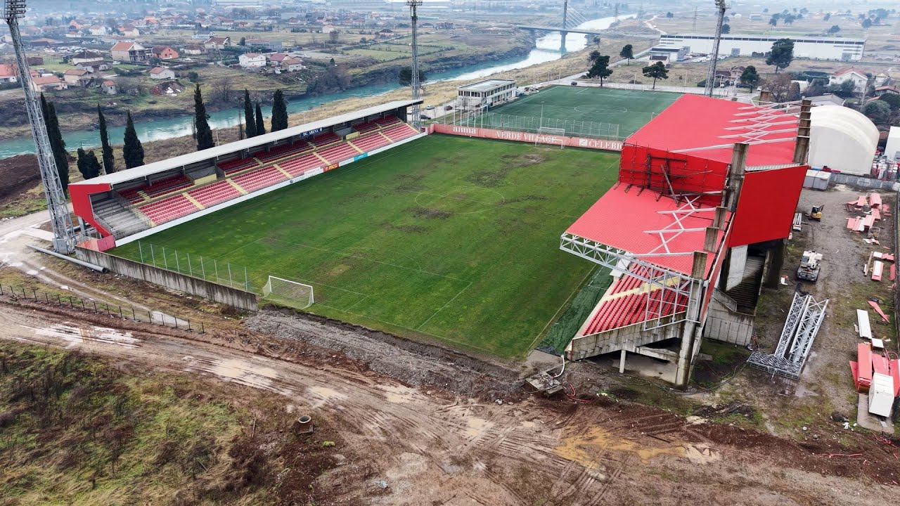 DG Arena nakon rušenja ograde i reflektora, DRON
