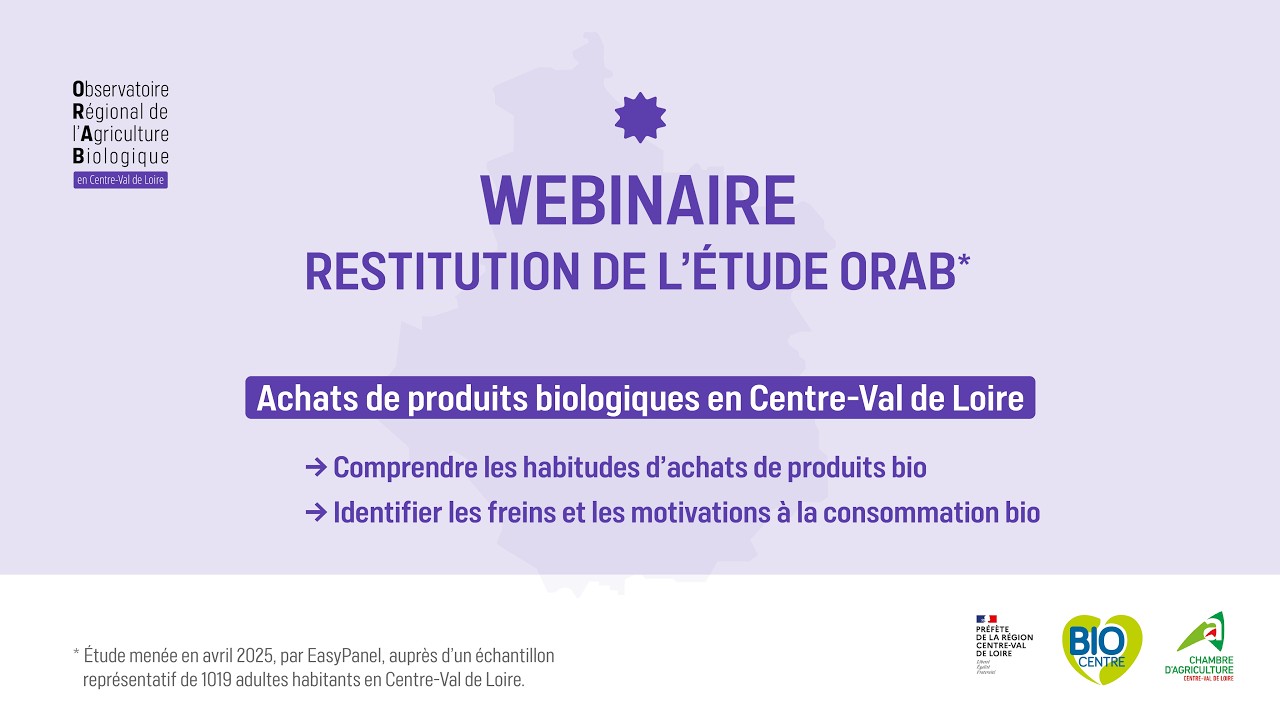 Consommation de produits bio en Centre-Val de Loire : découvrez les résultats d’une étude inédite !