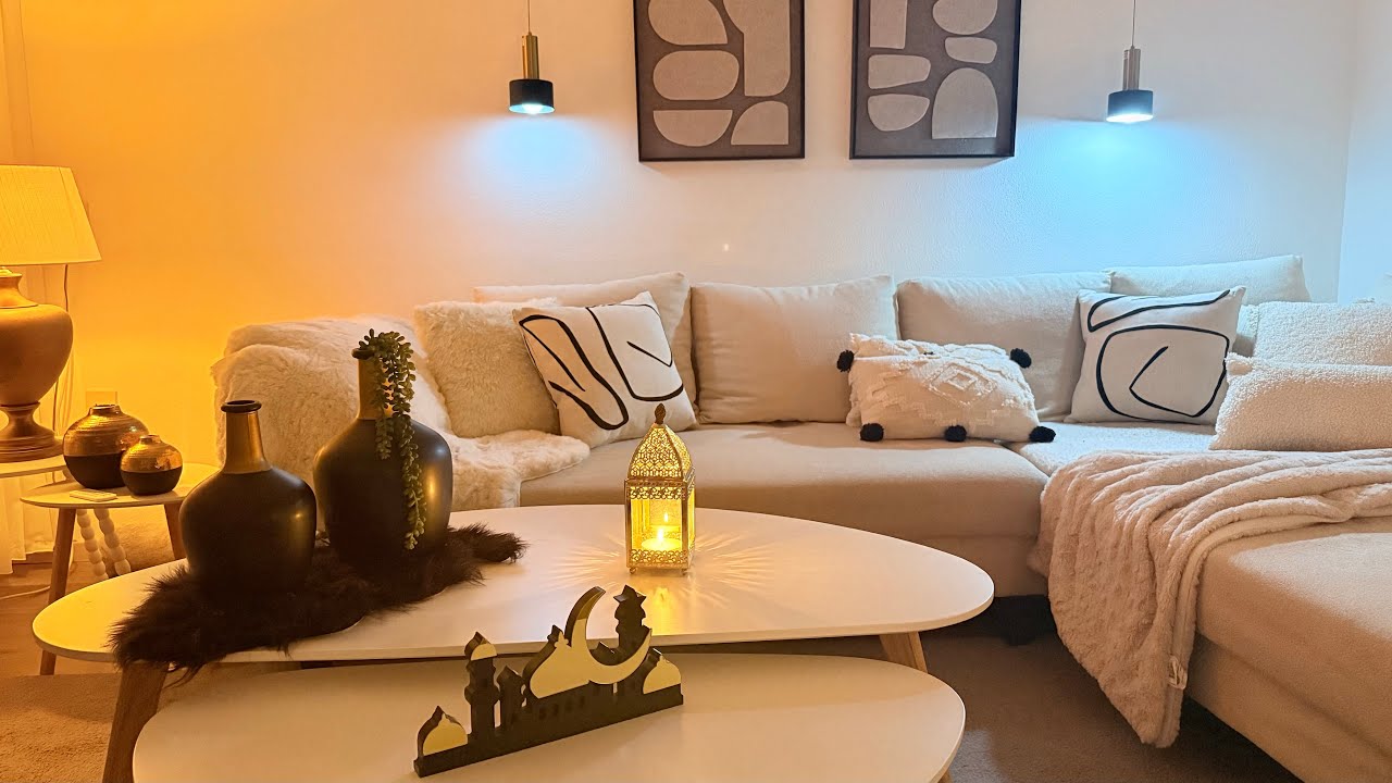 و اخيرا ديكور رمضان و تغييرات كبيرة في داري بمناسبة شهر رمضان🌙 وصفة حويجة حلوة نستنى رأيكم في تعليق 
