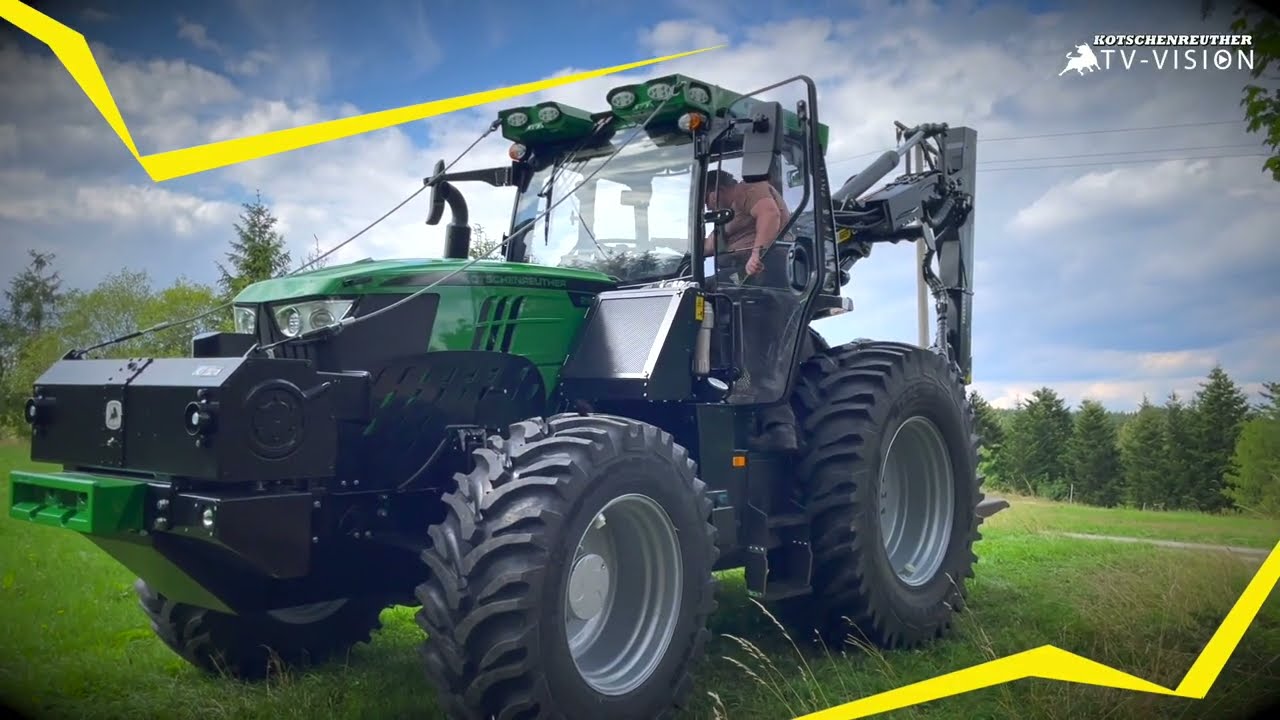 Kotschenreuther Forsttraktor KESLA Harvesterkopf, Krpan R&uuml;ckewagen kombinierten K&auml;ferholzeinschlag