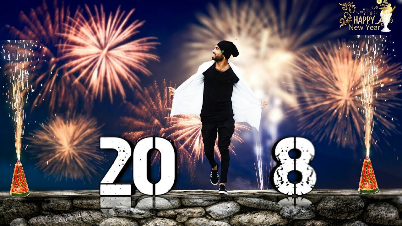 Happy New Year   2018    New year Editing   PicsArt Photo Editing ---