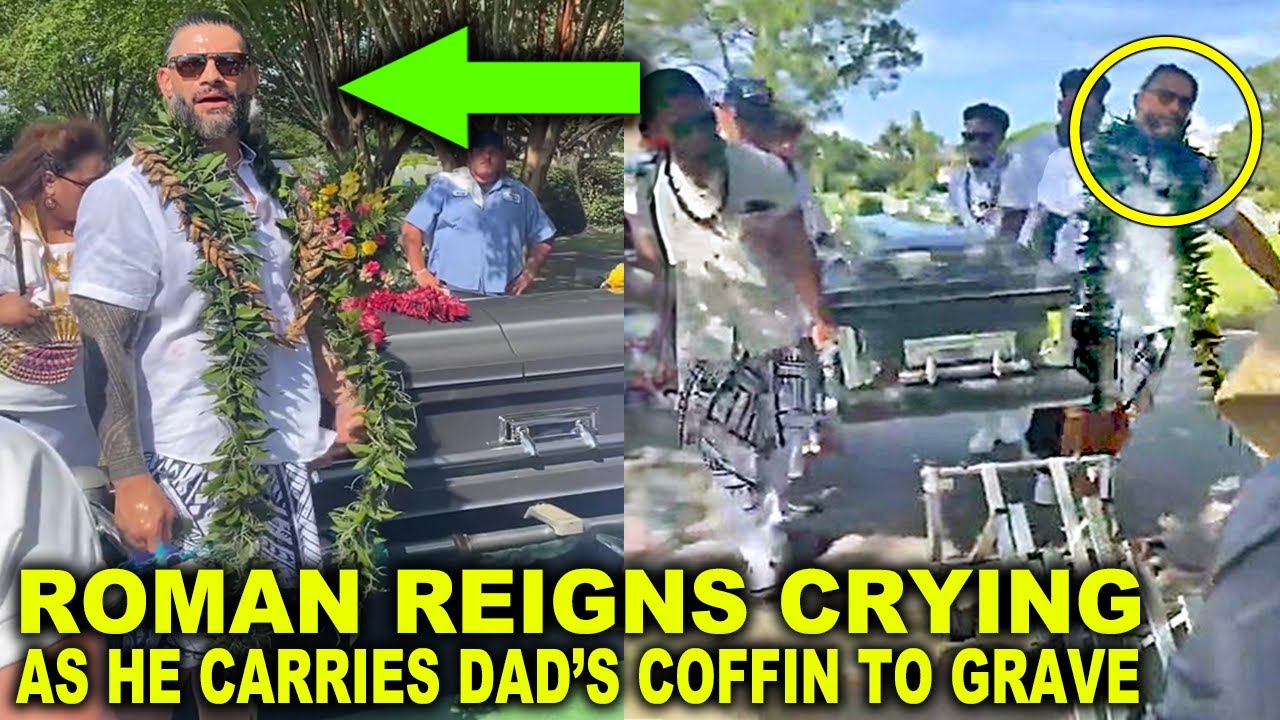Roman Reigns Crying As He Carries Dad's Coffin to Grave at Sika Funeral Bloodline & Paul Heyman Sad