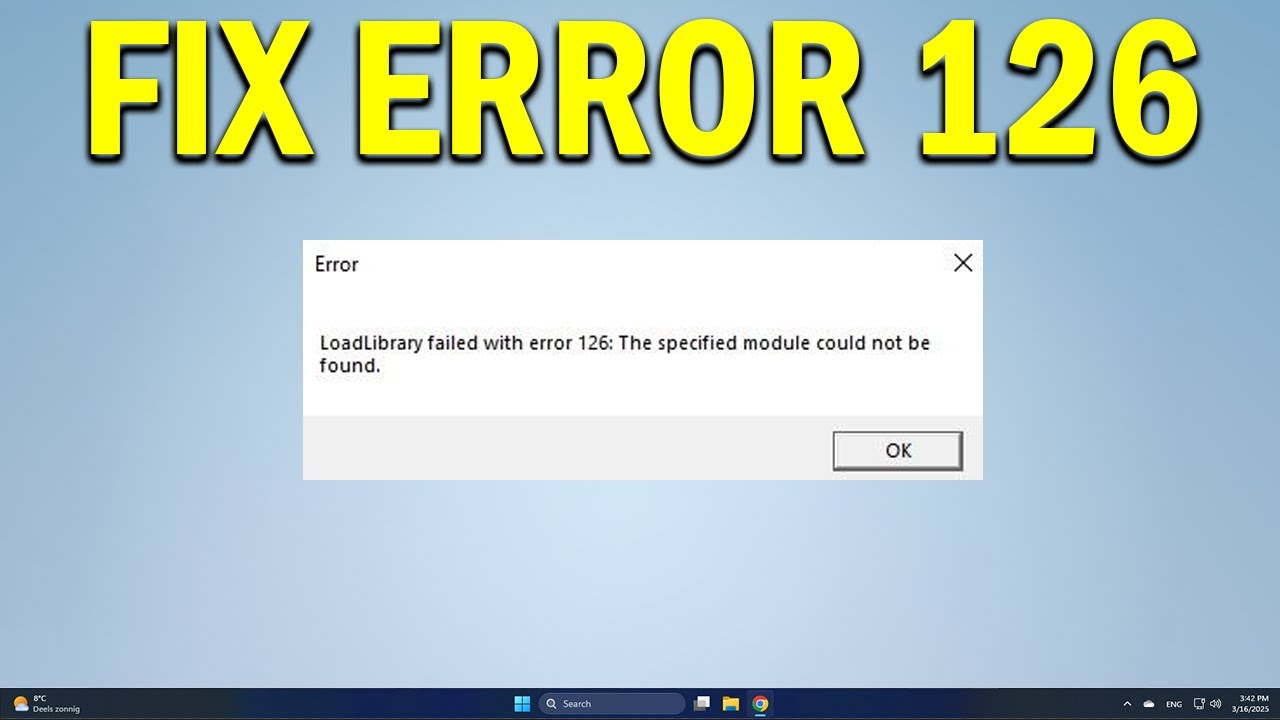 How To Fix Loadlibrary Failed With Error 126 the Specified Module Could Not Be Found - Quick Fix