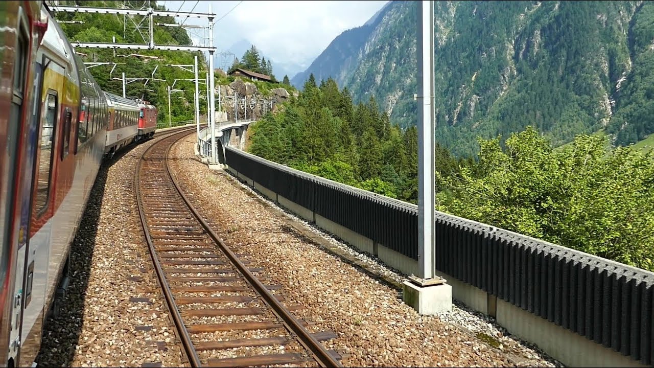 🇨🇭Mitfahrt im Gotthard  Panorama Express am offenen Fenster im Fotowagen 2. Klasse